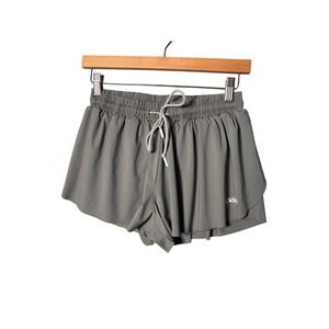 Paiya Womens Athletic Shorts Size 6 Gray Flowy Double‎ Layer Activewear Sporty